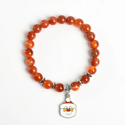 Santa Claus Charm Bracelet, US/EU Christmas Series, Crystal, Trendy Style