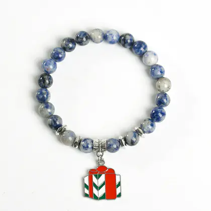 Christmas Gift Charm Bracelet, US/EU Christmas Series, Fine Crystal, Trendy Style