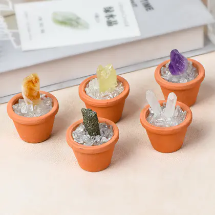 Mineral Flower Pot Ornament CD022