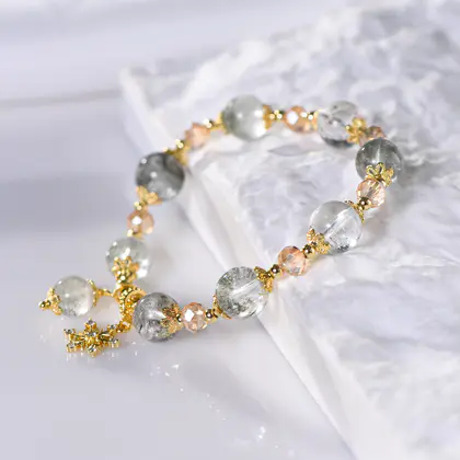 [Design] Green Ghost Single Loop Bracelet Snowflake Small Drip Flow