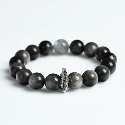 [Design] Obsidian Moonlight Snake Bracelet