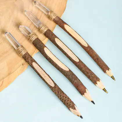 Factory Direct Wooden Crystal Magic Pen, Vintage Gift Pen, In Stock