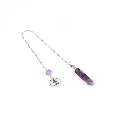 Chakra Decorated Pendulum, Best Seller, Natural Pink/Purple/White Crystal & Aventurine, Factory