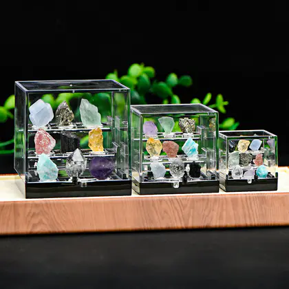 9-in-1 Raw Crystal Mineral Specimen Box CD020