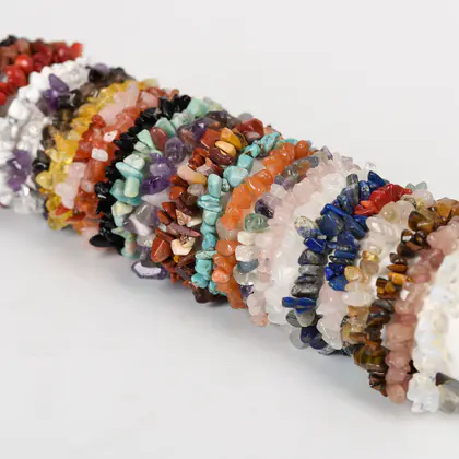 Chip Stone Bracelet, US/EU Best Seller, Mixed Irregular Chips, Handmade