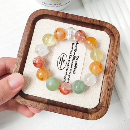 [Design] Yellow Crystal Yellow Gum Flower Jade Bracelet BAC1237