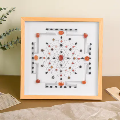 Square Crystal Grid Painting Photo Frame, Home Decor