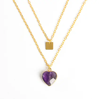Enamel Double-sided Heart Pendant (Multi-color) Korean Design, Simple Vintage Choker, Trendy