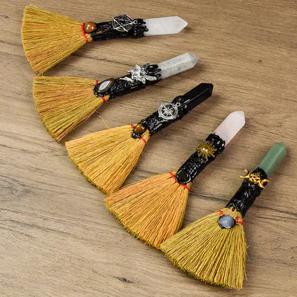 Natural Crystal Magic Broom (Multiple Styles)