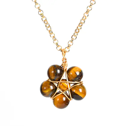 Flower Wire-wrapped Pendant (Multi-color) Natural Crystal Bead Flower, Handmade, Wholesale