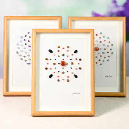 Crystal Grid Painting Photo Frame, Home Decor