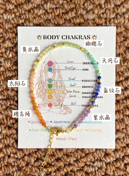 [Design] Faceted Crystal Chakra Bracelet
