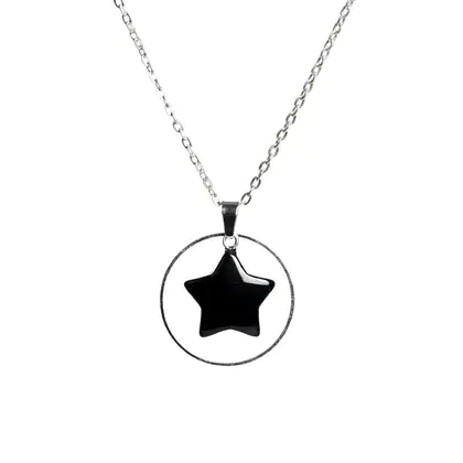 Ring & Star Pendant (Multi-color) Crystal Necklace, Niche Design, Light Luxury Choker