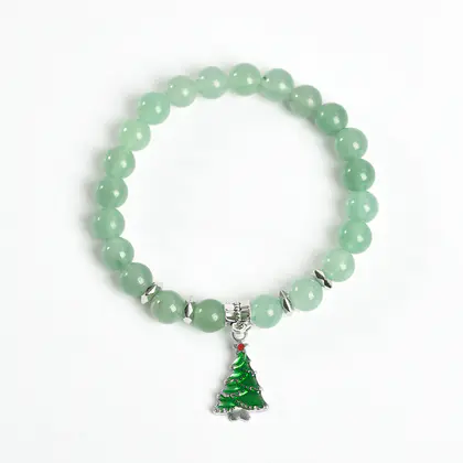 Christmas Tree Charm Bracelet, US/EU Christmas Series, Colorful Crystal, Trendy Style