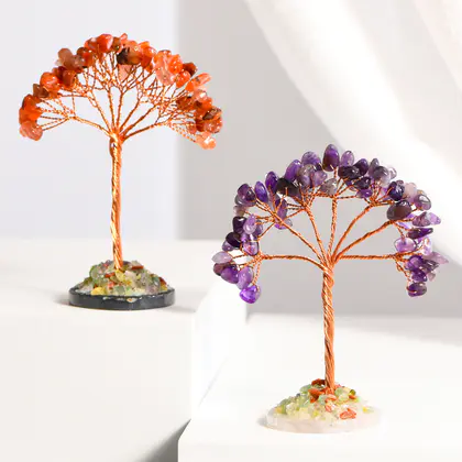 Agate Slice Wealth Crystal Tree (Multiple Styles)